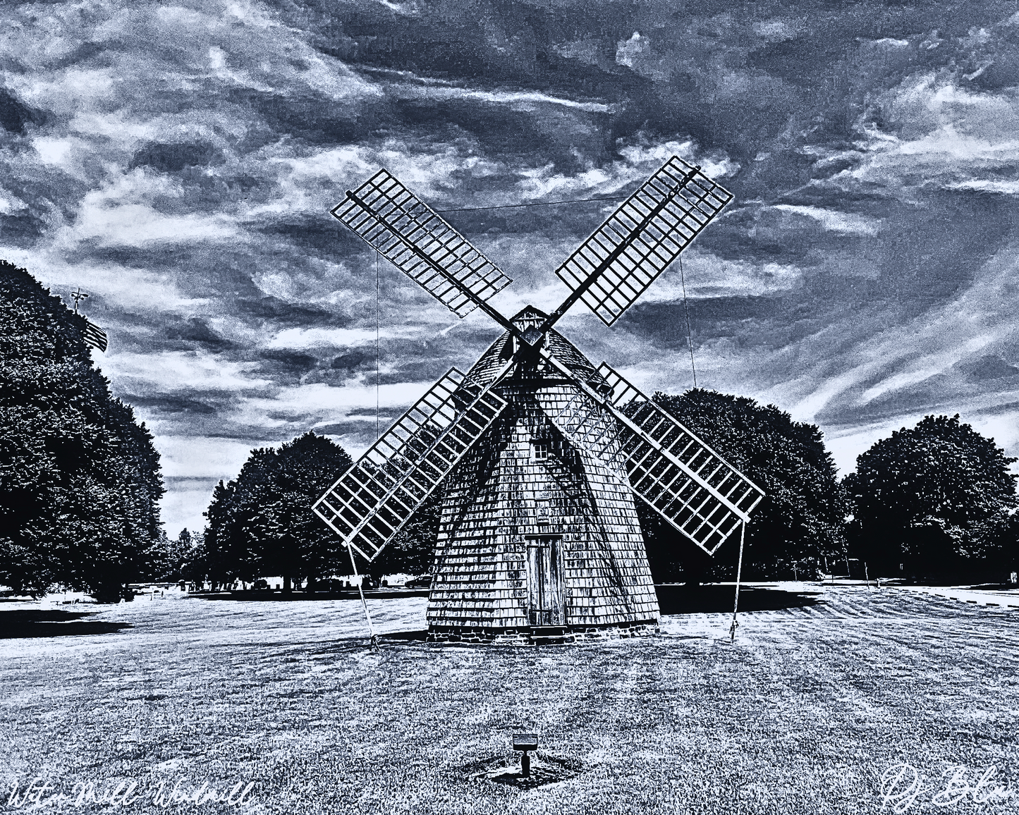 WATER MILL WINDMILL/ NOIR