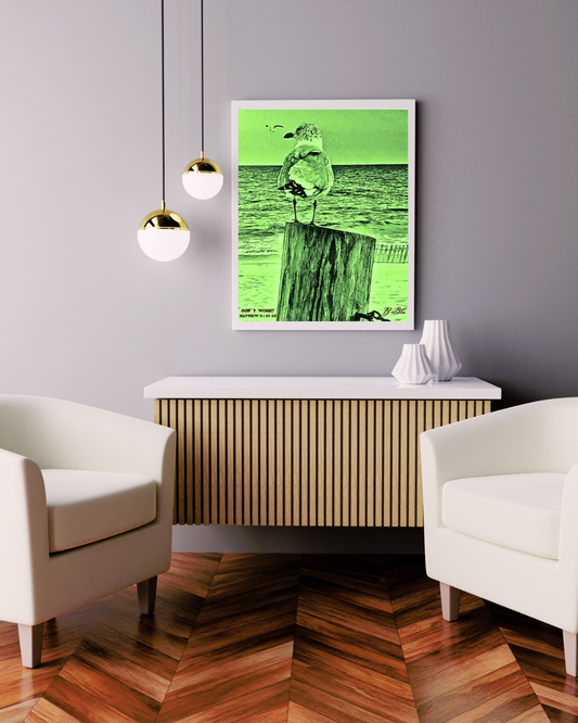 DON`T WORRY / MATTHEW 6: 25-26 / GREEN / WHITE FRAME