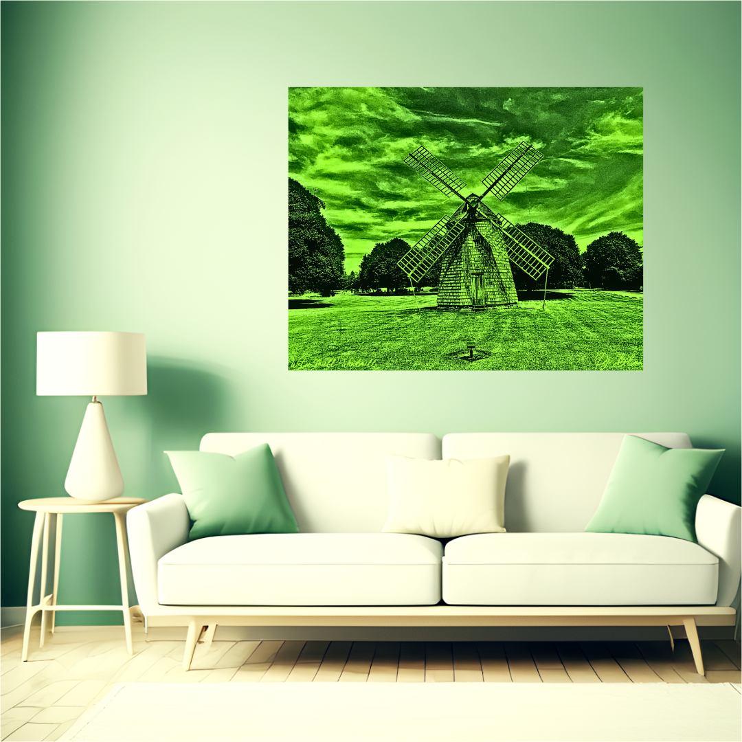 WATER MILL WINDMILL/ GREEN